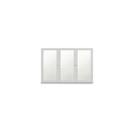 United Visual Products Triple Indoor Enclosed Magnetic Wet/Dry UV872-GOLD-WHTPORC